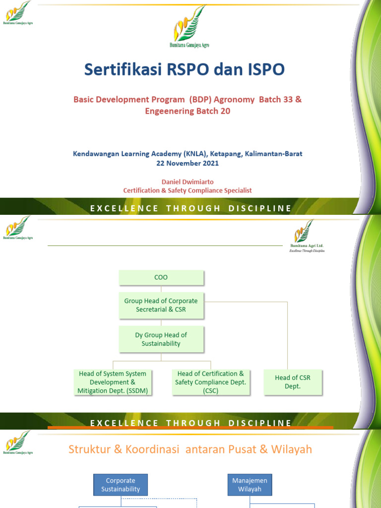 Sertifikasi RSPO dan ISPO untuk Kelapa Sawit | PDF