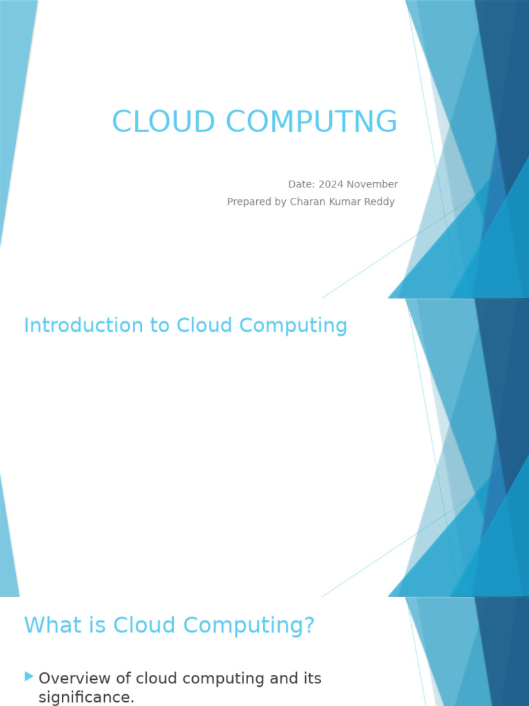 Overview of Cloud Computing Concepts | PDF