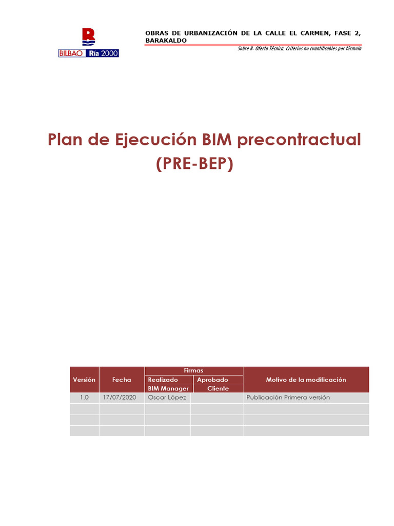 BEP PRE-CONTRACTUAL el carmen | PDF | Diseño | Presupuesto