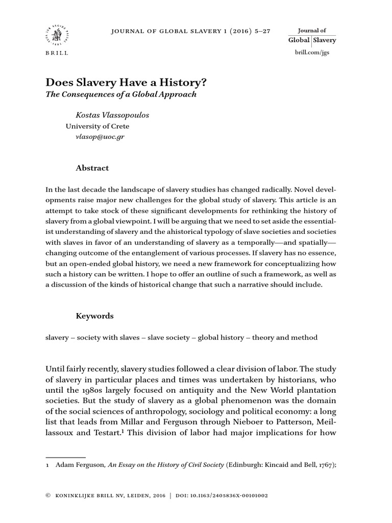 Rethinking Global Slavery History | PDF | Slavery | Society