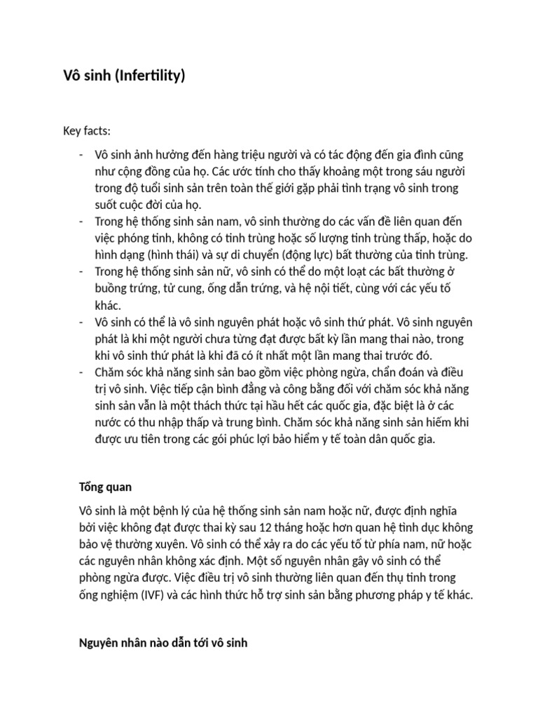 Vô Sinh | PDF