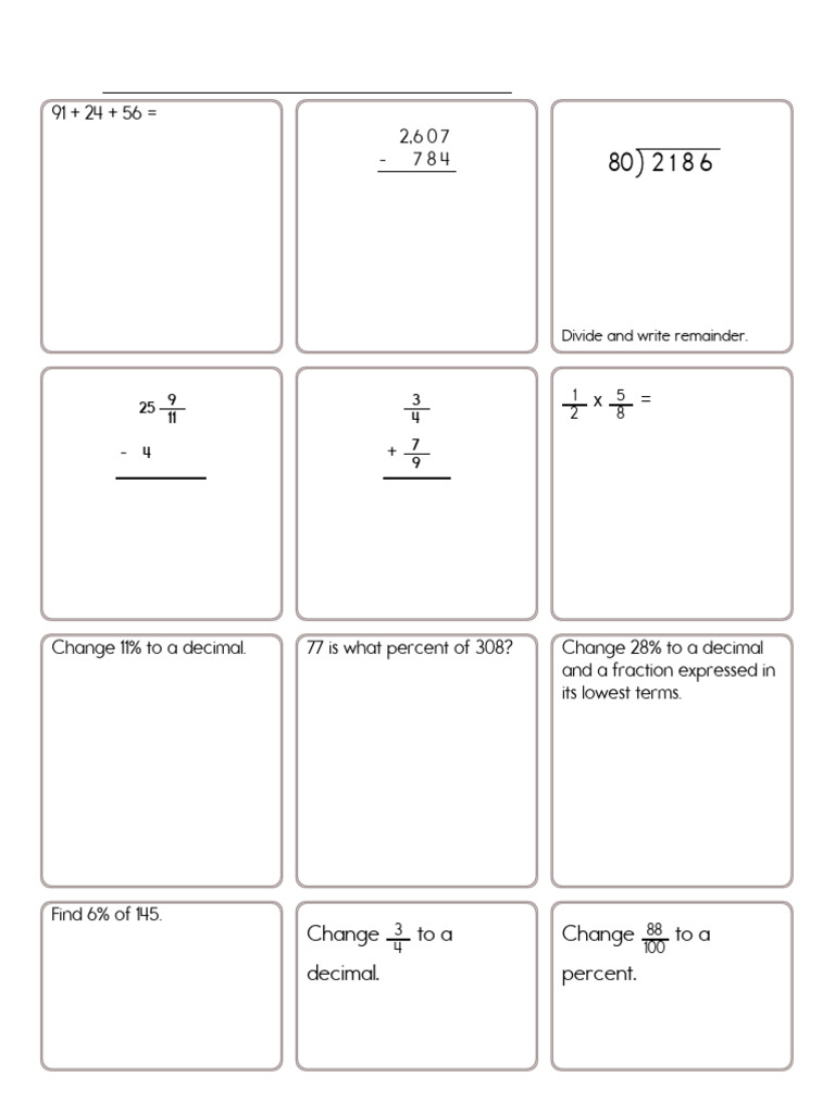 MathWorksheetsGrade6 12 9 | PDF