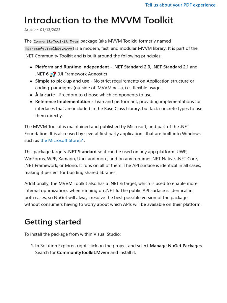 Dotnet communitytoolkit mvvm wei zhi pdf c sharp programming