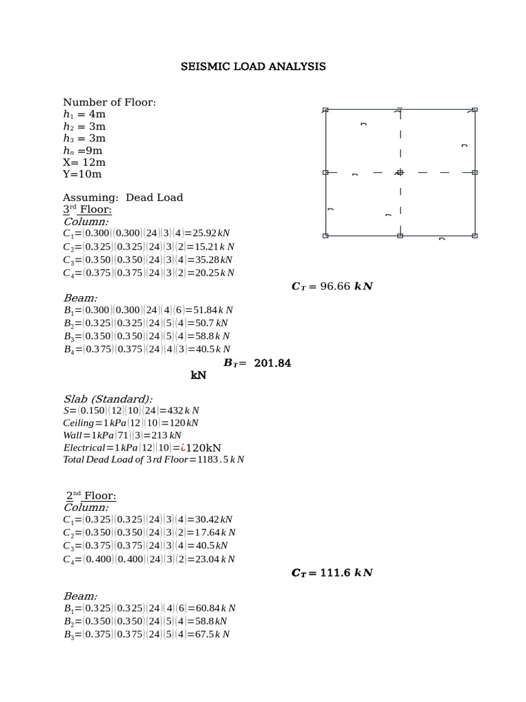 Seismic Load Analysis | PDF | Beam (Structure) | Seismology