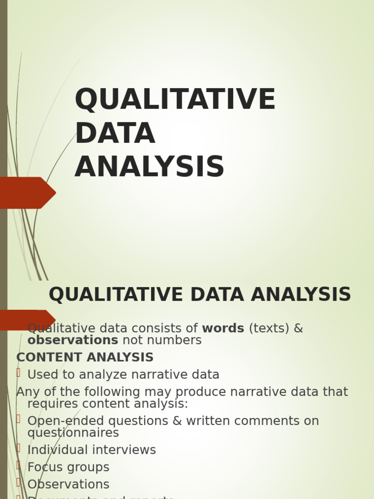 Qualitative Data Analysis Techniques | PDF | Data | Qualitative Research
