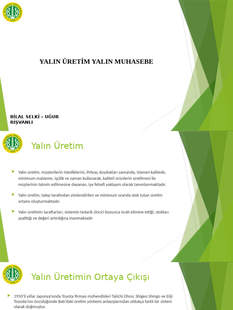Yalın Üretim Yalın Muhasebe | PDF