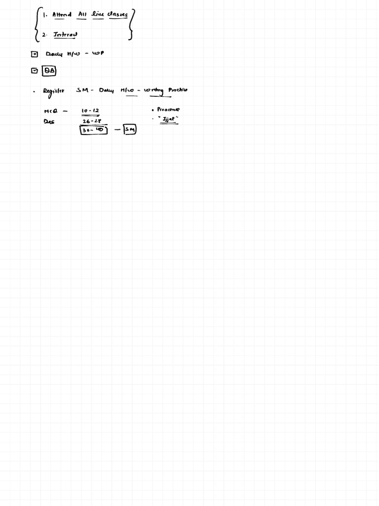 01 C1 Class Handwritten Notes first 2 classes | PDF | Strategic ...