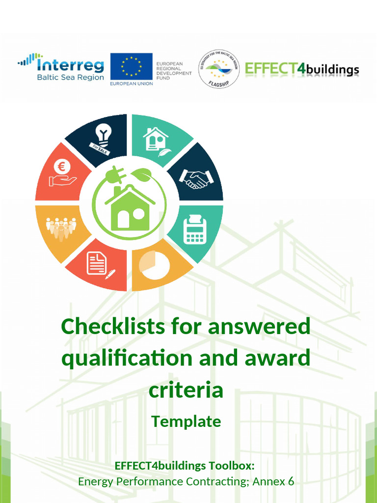 EPC Qualification Checklist Template | PDF | Energy Conservation | Taxes