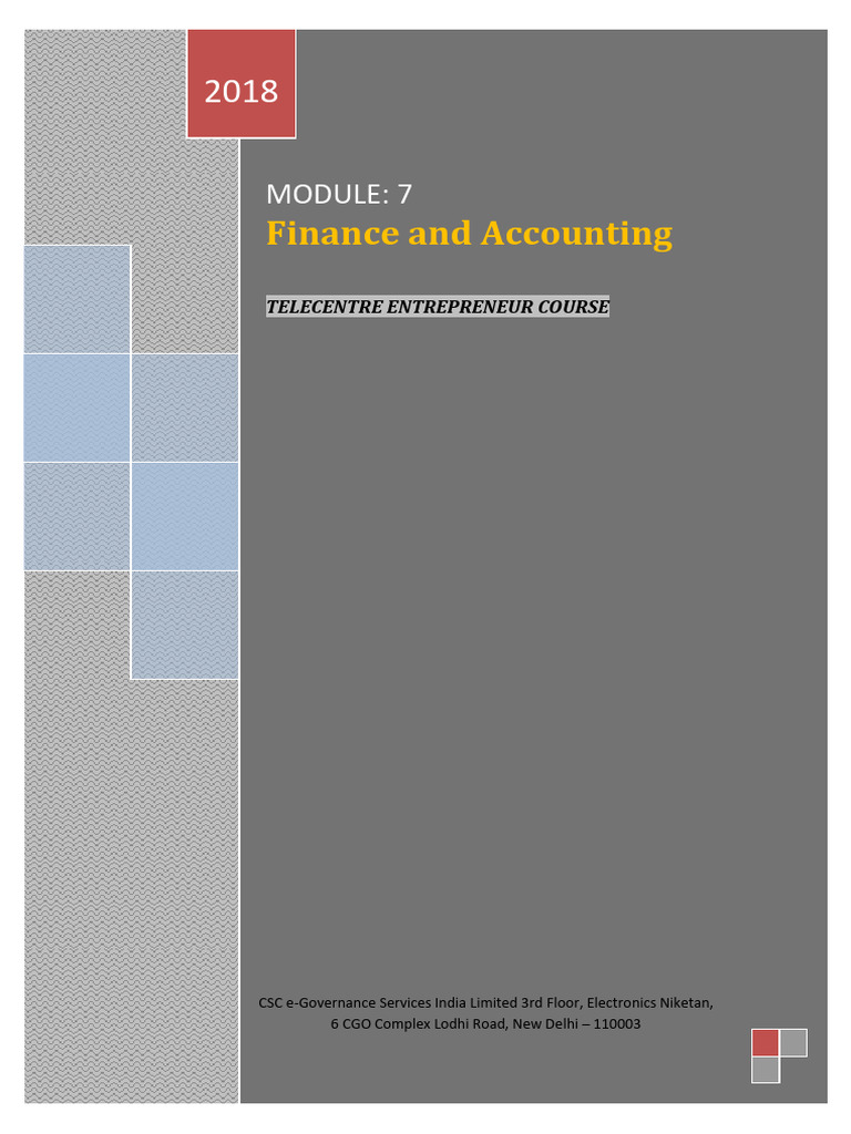 Module 7 Finance & Accounting | PDF | Financial Accounting | Accounting