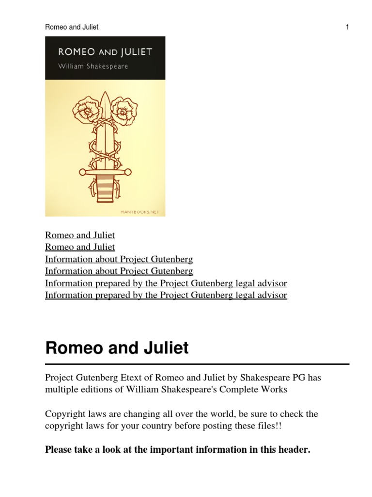 Shakespeetext 982 Ws 1610 PDF LRG | PDF | Characters In Romeo And Juliet