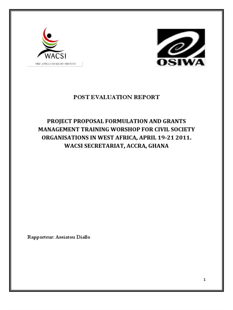 West Africa Grants Management Workshop Report | PDF | Facilitator ...