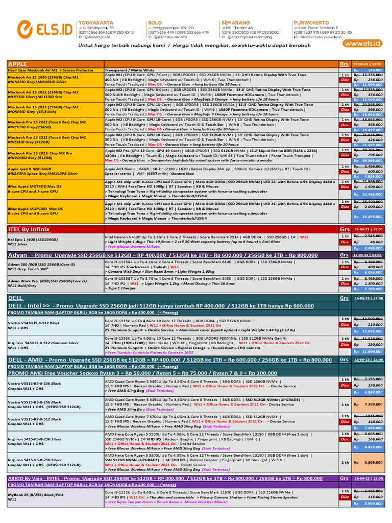 ELS 13 September 2023 Rev 1.0 | PDF | Computer Hardware | Apple Inc ...