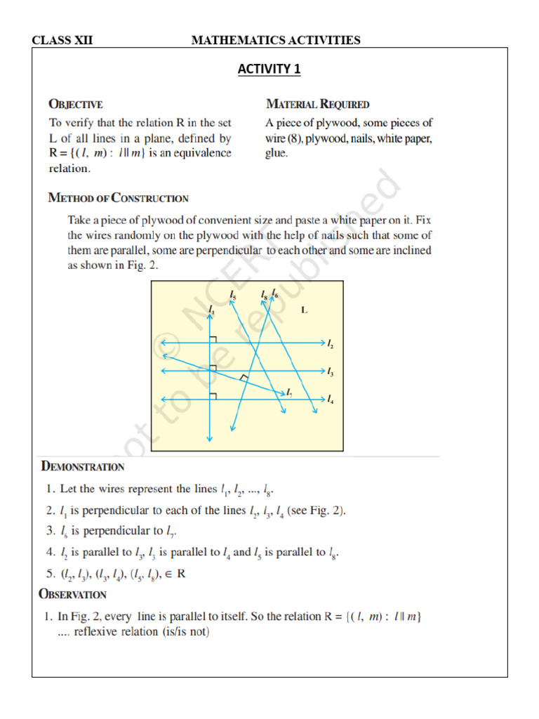 Class 12 Activities | PDF