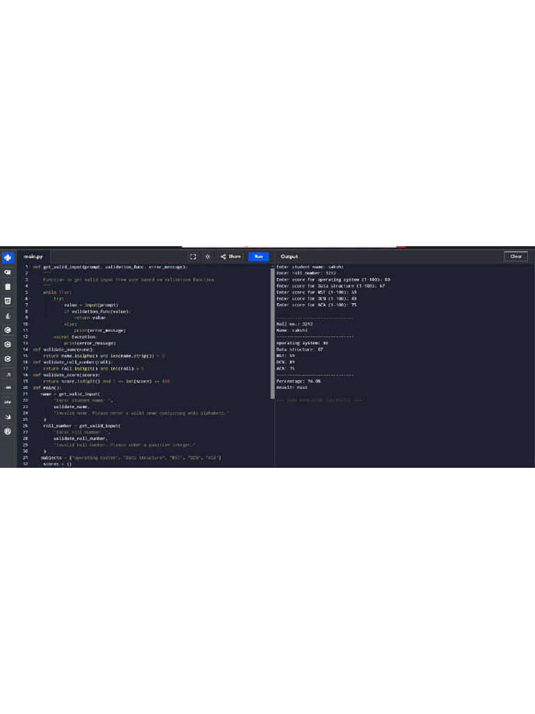 assignment implement a python program that will input student details ...