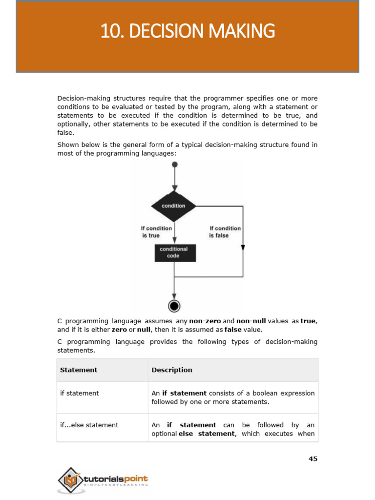 Lo3 decision making p2 pdf boolean data type c programming language 