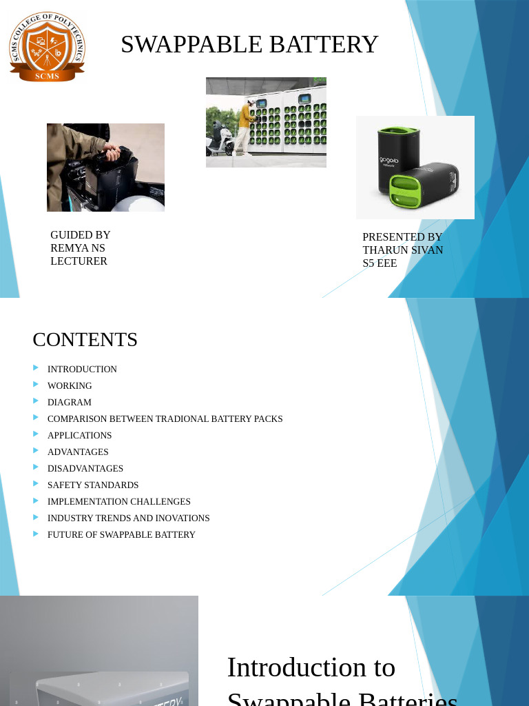 Swappable_battery_.pptx3[1][2 | PDF | Rechargeable Battery | Electric ...