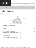 Grade 7 Science Test Answers | PDF | Water | Gravity