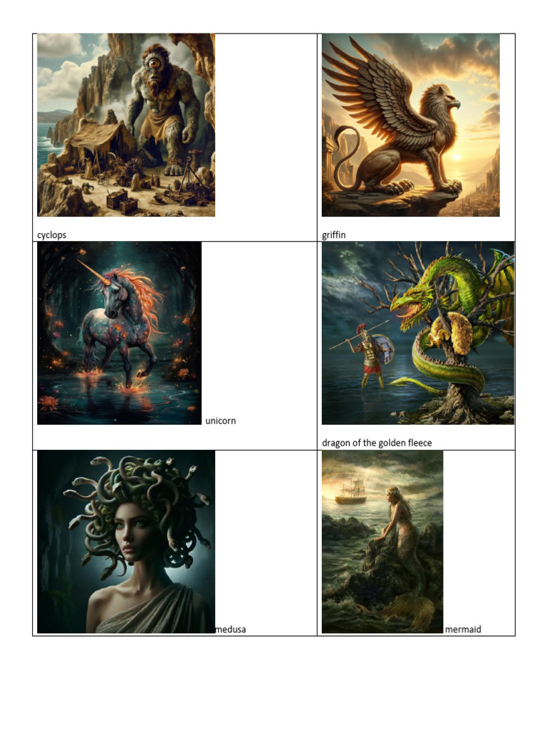 Mythical Creatures A-Z Guide | PDF