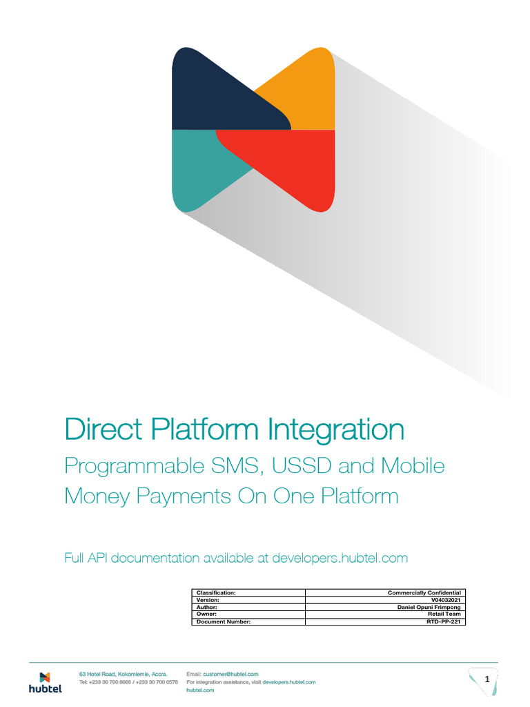 Hubtel API: SMS, USSD & Payments Guide | PDF | Prepaid Mobile Phone ...