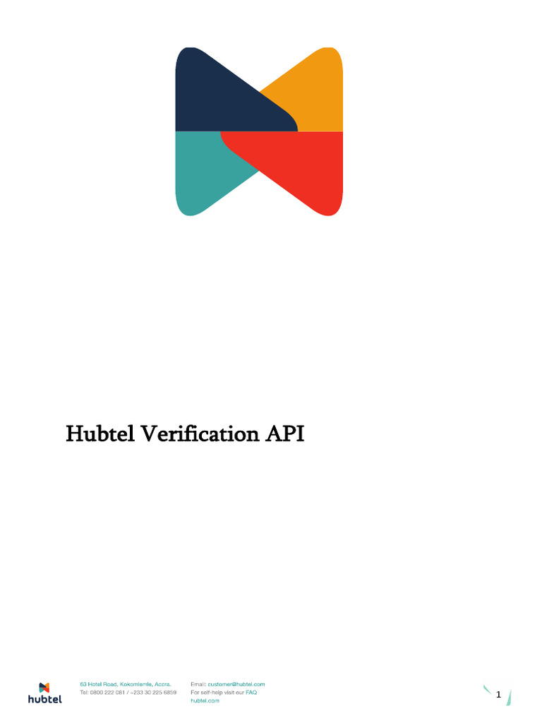 Hubtel Verification API Overview | PDF | Computing | Internet