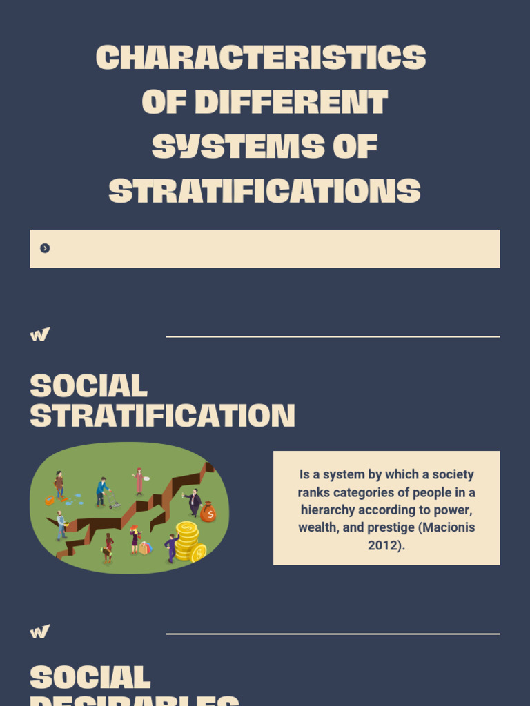 Characteristics of Different Systems of Stratifications | PDF | Social ...