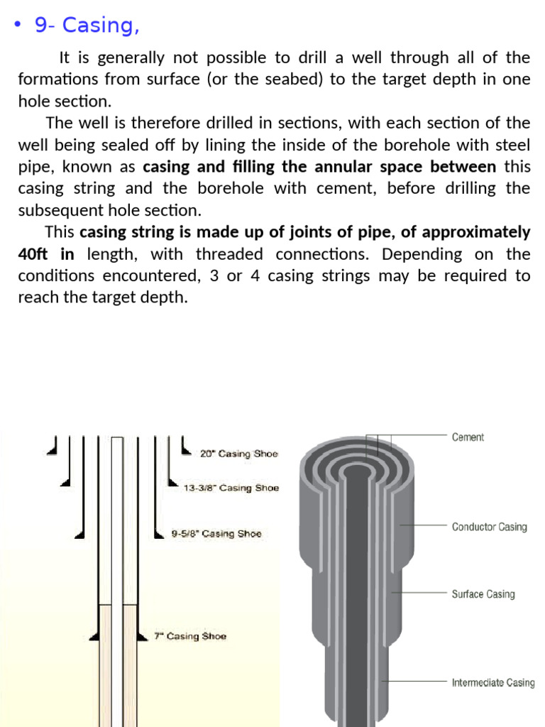 Casing and Cementing in Oil Wells | PDF | Casing (Borehole ...