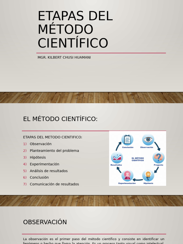 ETAPAS DEL Método Científico | PDF | Experimentar | Hipótesis