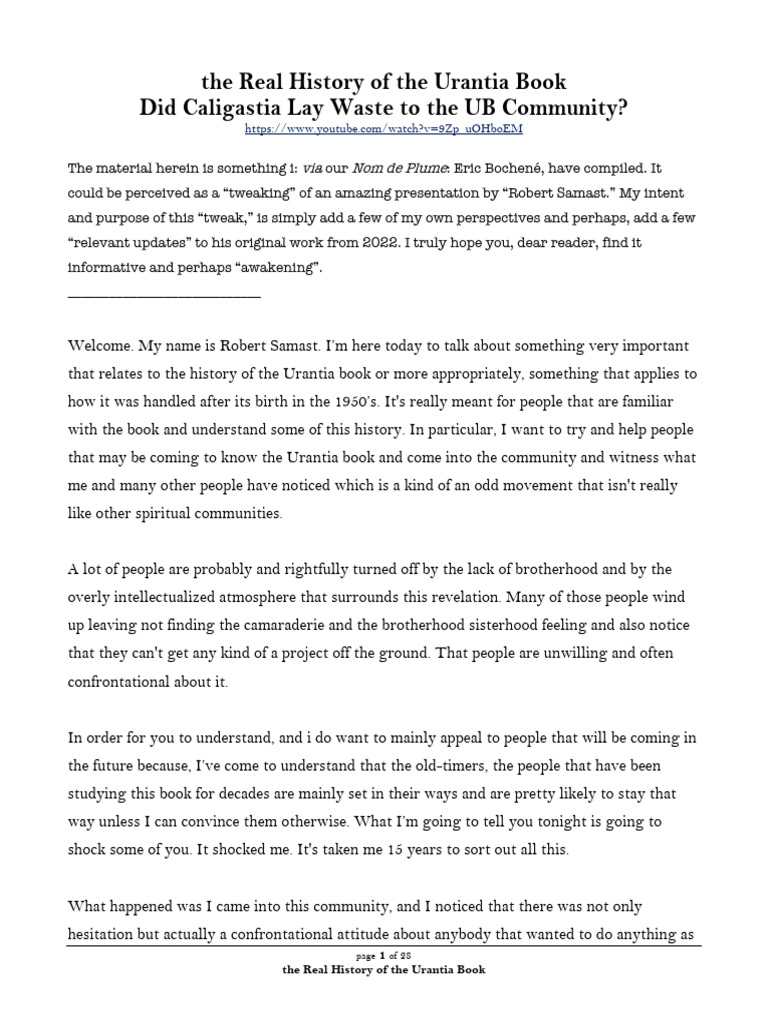 Urantia Book's Controversial History | PDF | Jesus | Revelation