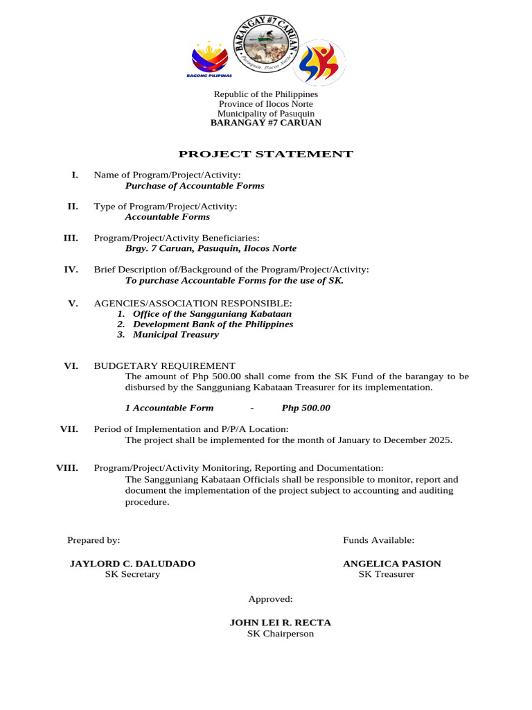 Project Statement FINAL - 0000 | PDF