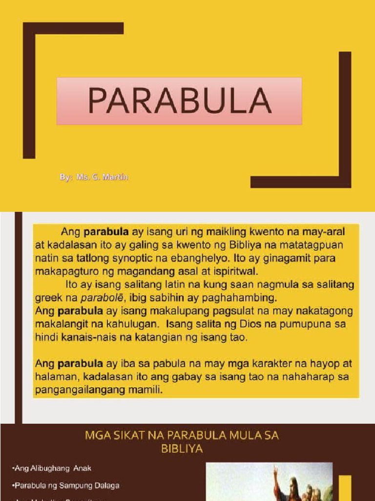 Parabula Lesson | PDF