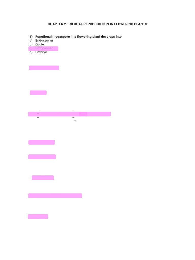 Sexual Reproduction in Flowering Plants | PDF | Flowers | Pollination