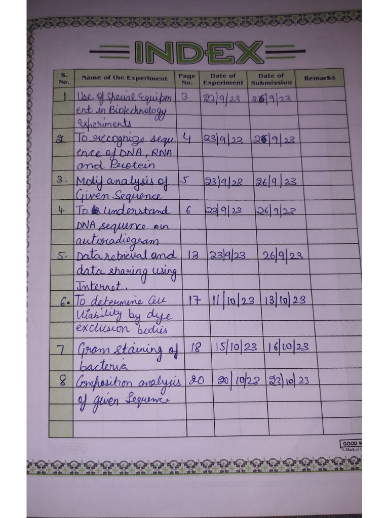 Biotech Practical Work Pdf