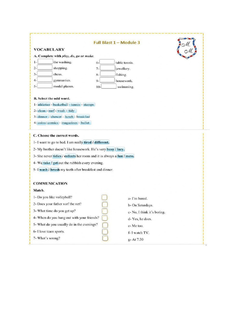 Up1 Unit 1 | PDF
