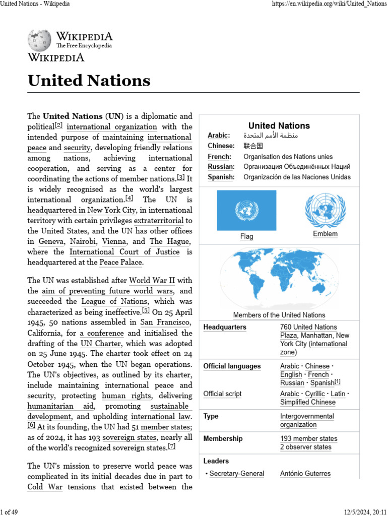 213dcfh | PDF | United Nations | International Relations