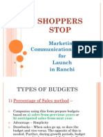 Shoppers Stop - Budget