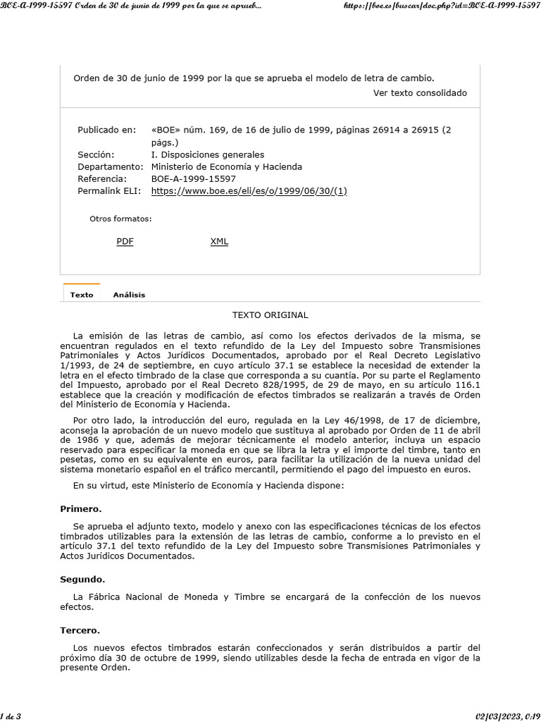 LETRAS DE CAMBIO ESPAÑA - Leyes de Comercio | PDF | Euro | Impuestos