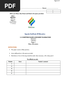 S.2 BIOLOGY EXAM (COMPETENCE BASED CURRICULUM)