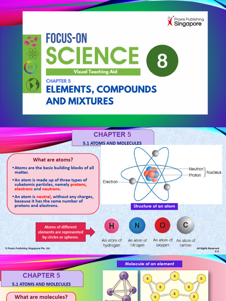 Element, Compound and Mixture | PDF | Mixture | Chemical Elements