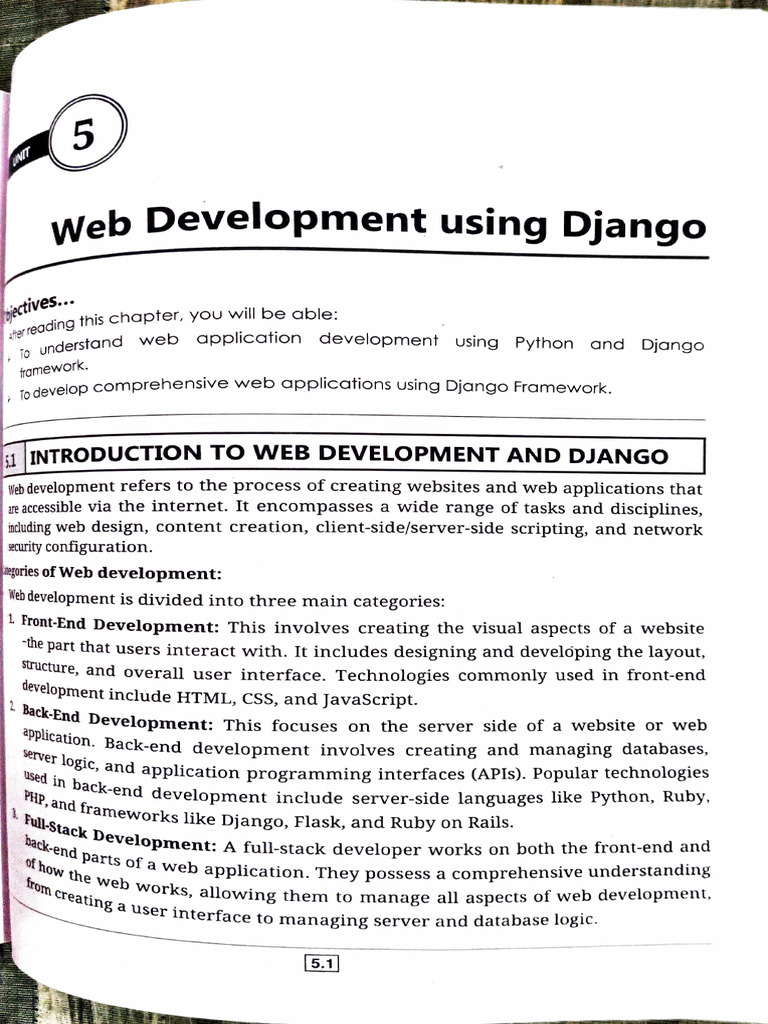 Chapter 5- Web Development Using Django | PDF
