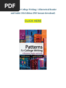 Patterns for College Writing PDF