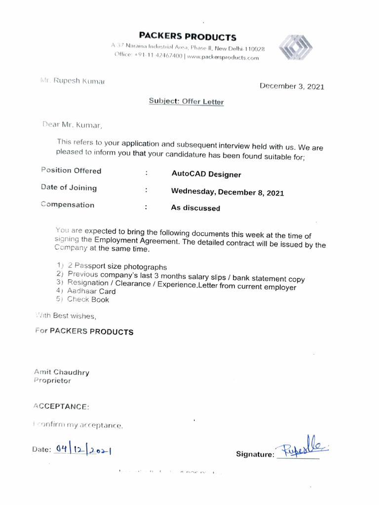 offer later ID | PDF