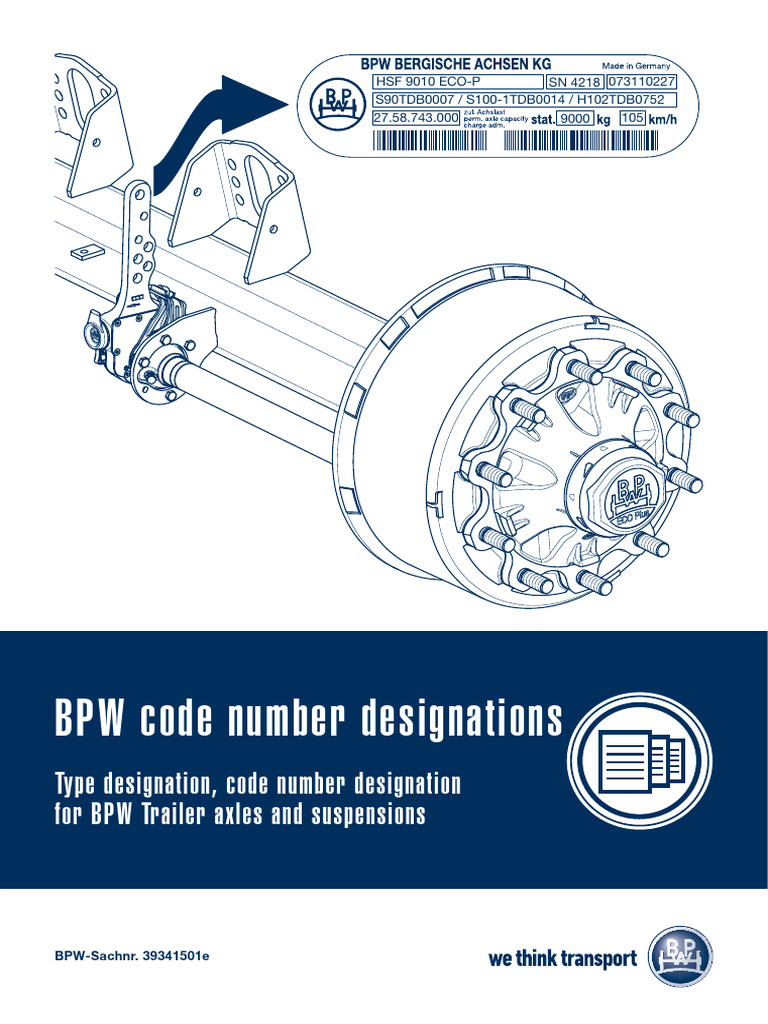 BPW Axle Type and Code Guide | PDF | Axle | Trailer (Vehicle)