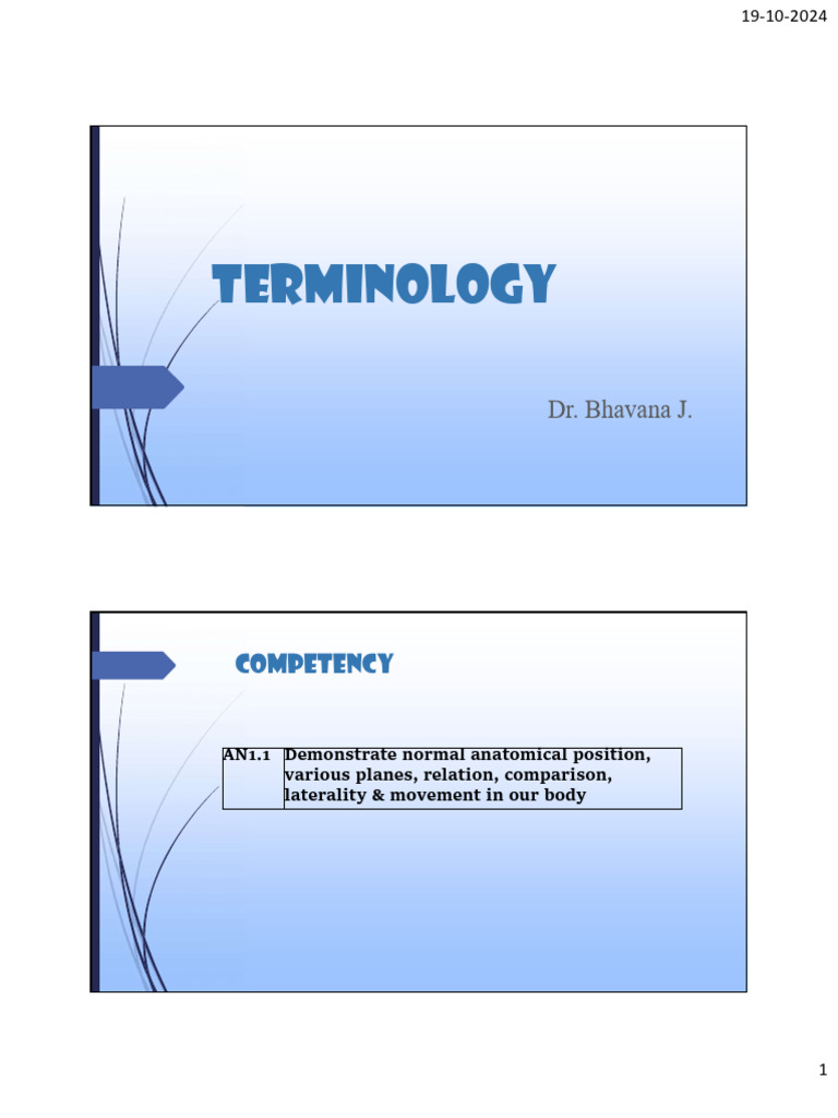 Terminology | PDF | Anatomical Terms Of Location | Anatomical Terms Of ...