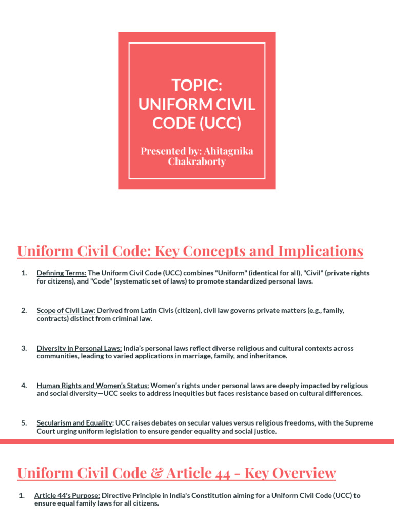 UCC: Implications for Equality and Justice | PDF | Justice | Crime ...