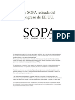 Ley SOPA Retirada Del Congreso de EE