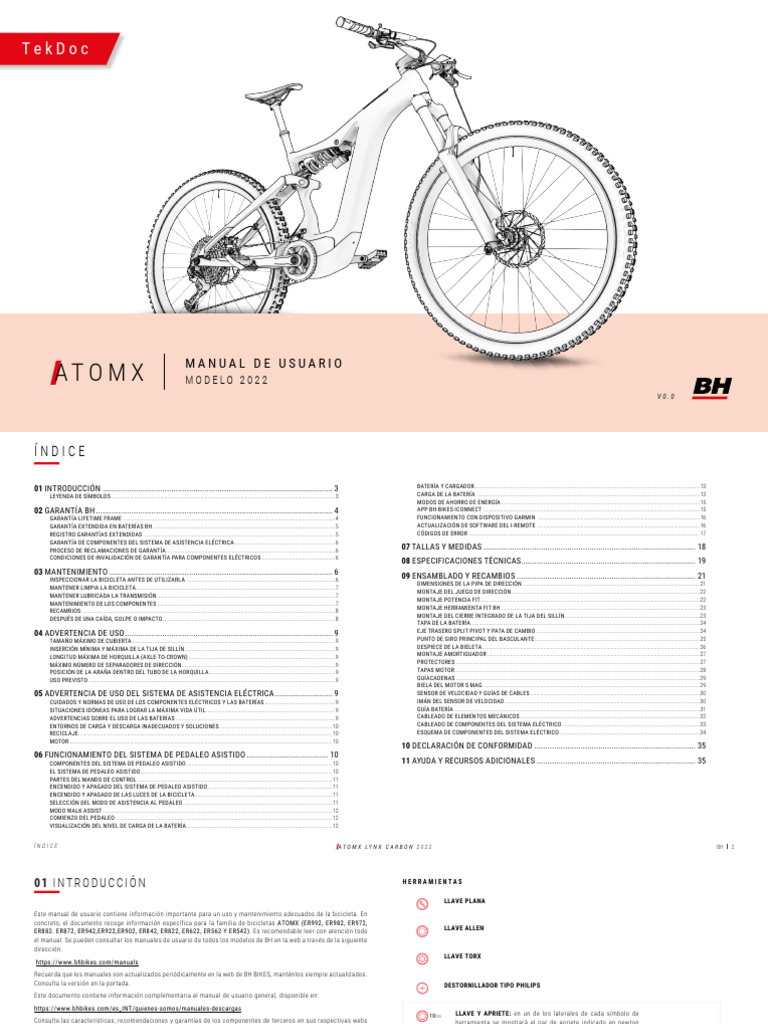 2022 Atomx Spa User Manual | PDF | Tornillo | Neumático