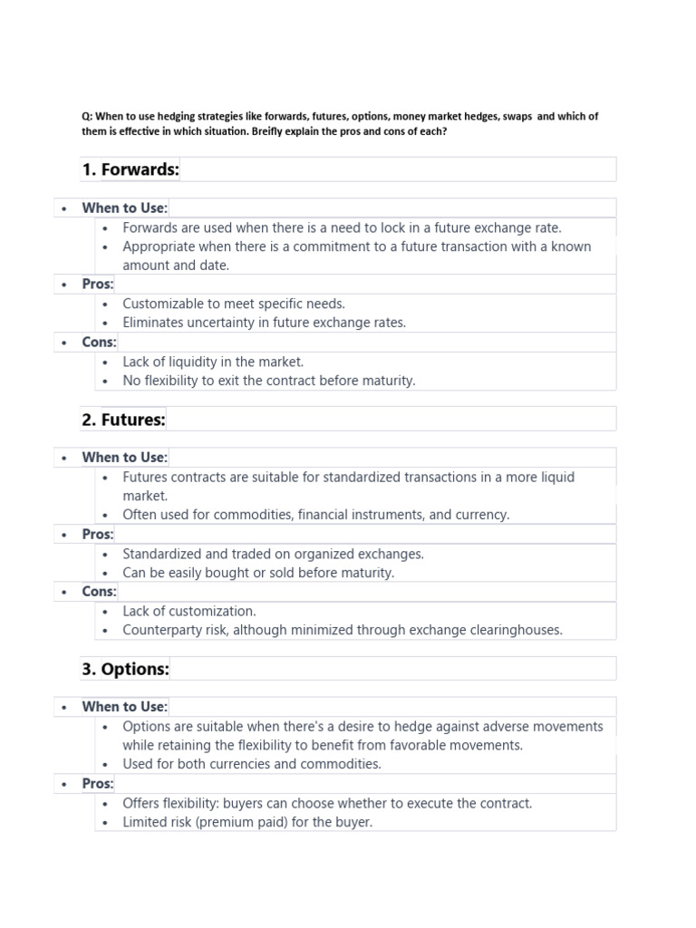 Hedging Strategies and Valuation Methods | PDF | Dividend | Capital ...