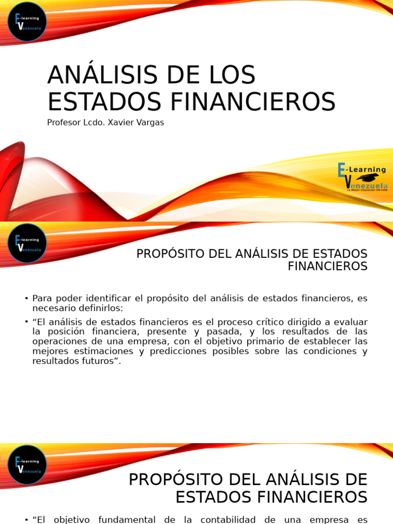 Análisis de Estados Financieros Empresariales | PDF | Estado financiero ...