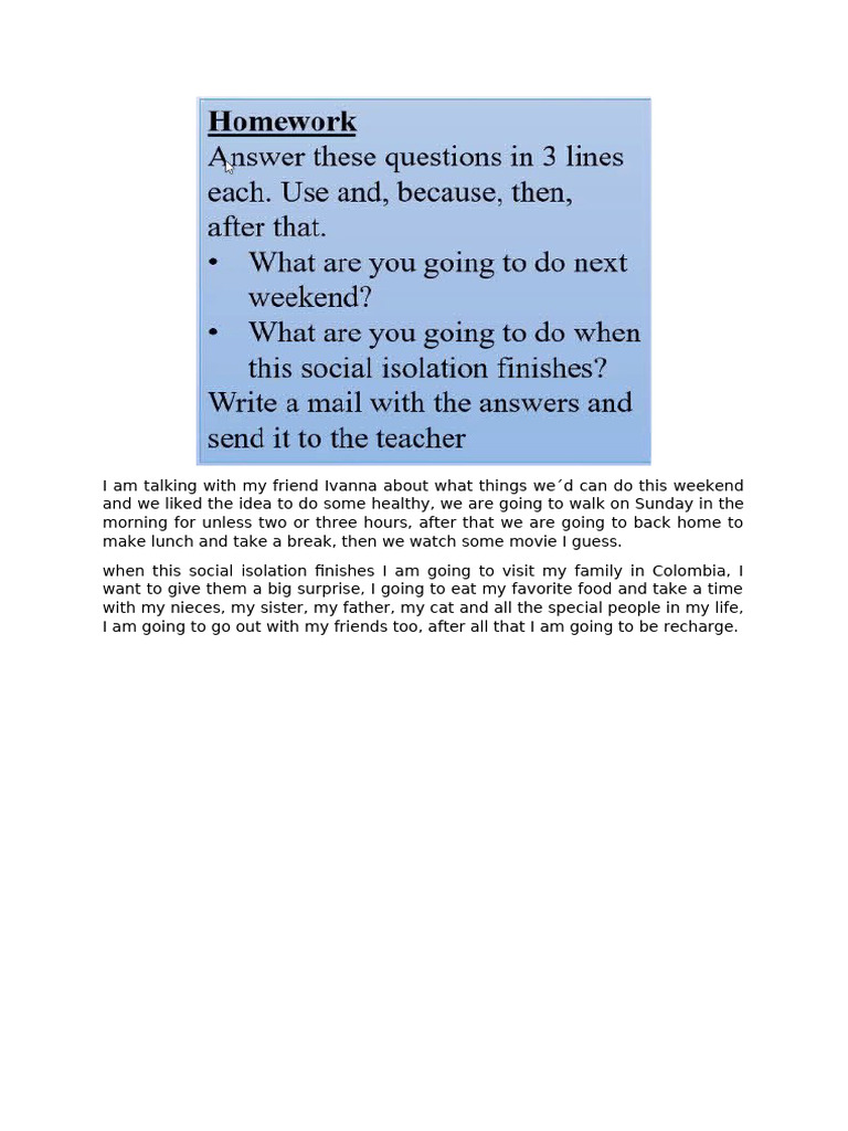 Homework-going to | PDF