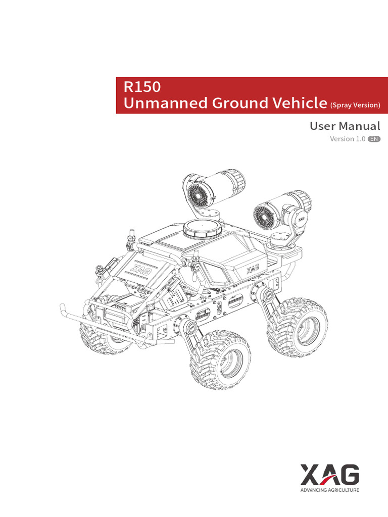 (EN) R150 UGV Spray Version User Manual V1.0 | PDF | Battery Charger ...